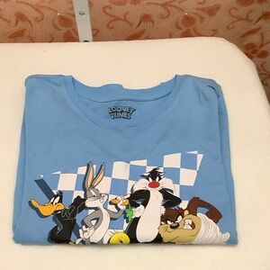 NWT Warner Bros. Looney Tunes Blue Short Sleeve Tee